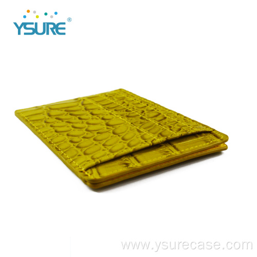 Yellow Crocodile Genuine card holder visit card case